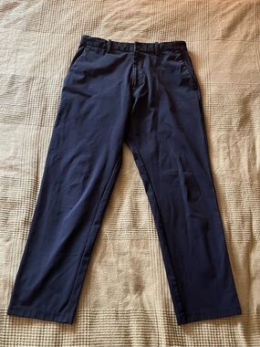 Uniqlo Navy Straight-Leg Chinos